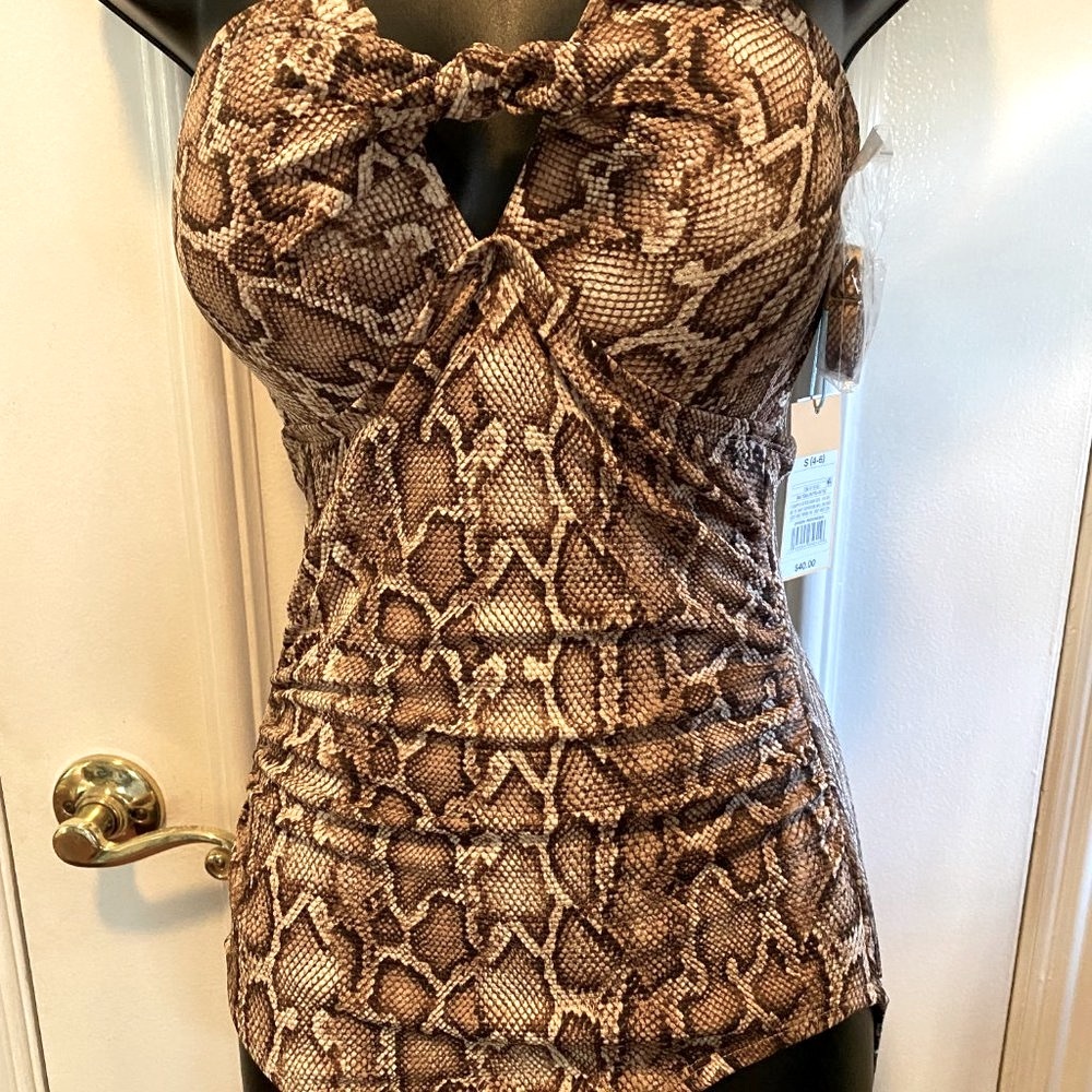 Kona Sol - Bathing Suit - High Coverage One Piece - Snake Design